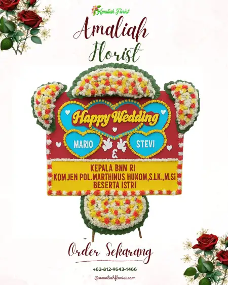 Papan Bunga Pernikahan Barumekar